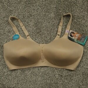 Vanity Fair Beyond‎ Comfort Support T-Shirt Bra 71282 Damask Neutral 44D NWT
